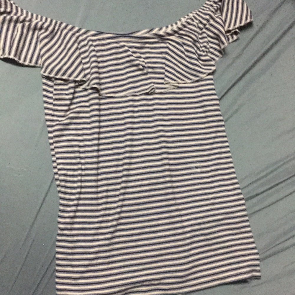 Striped Off the Shoulder Top